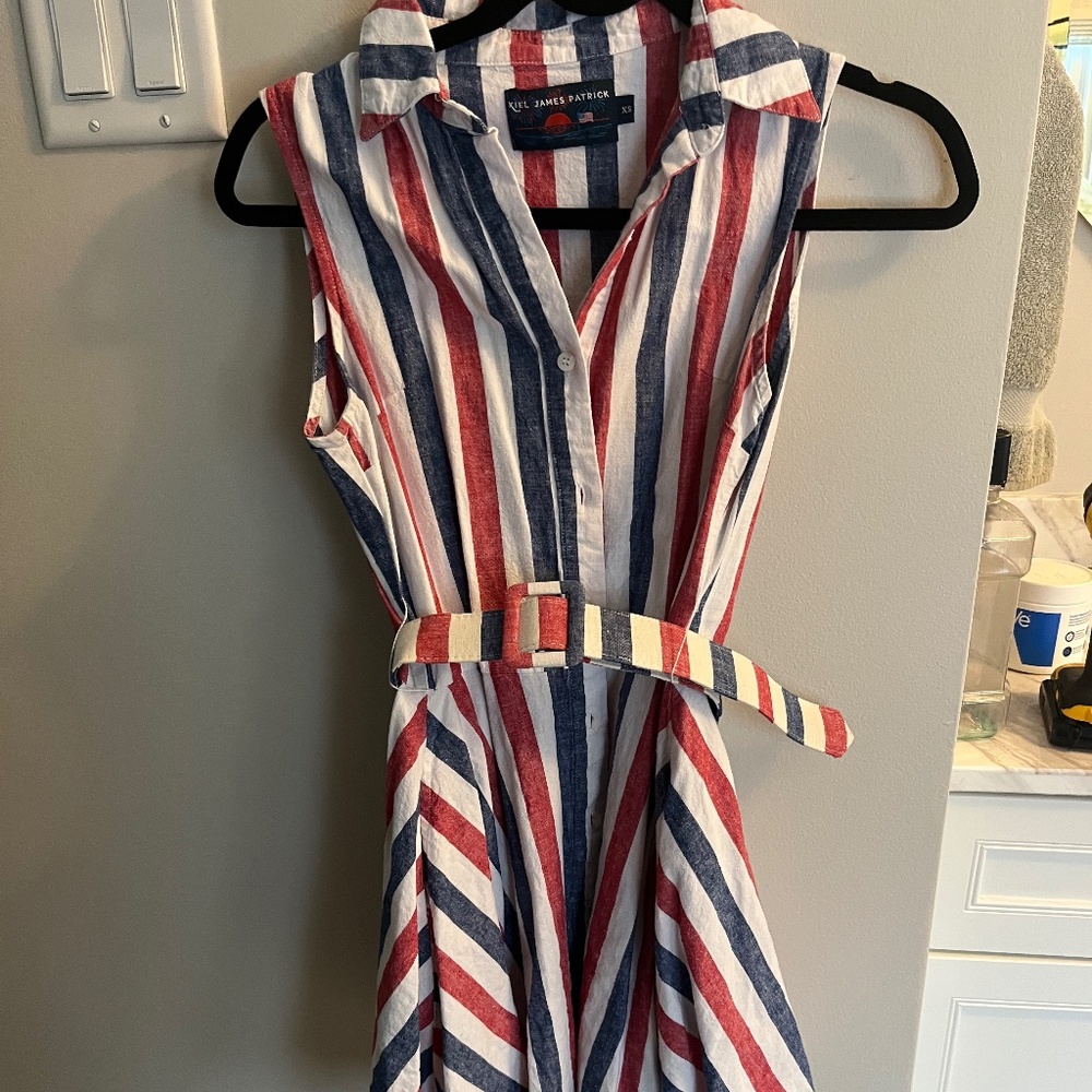 Kiel James Patrick red, white, blue dress - xs